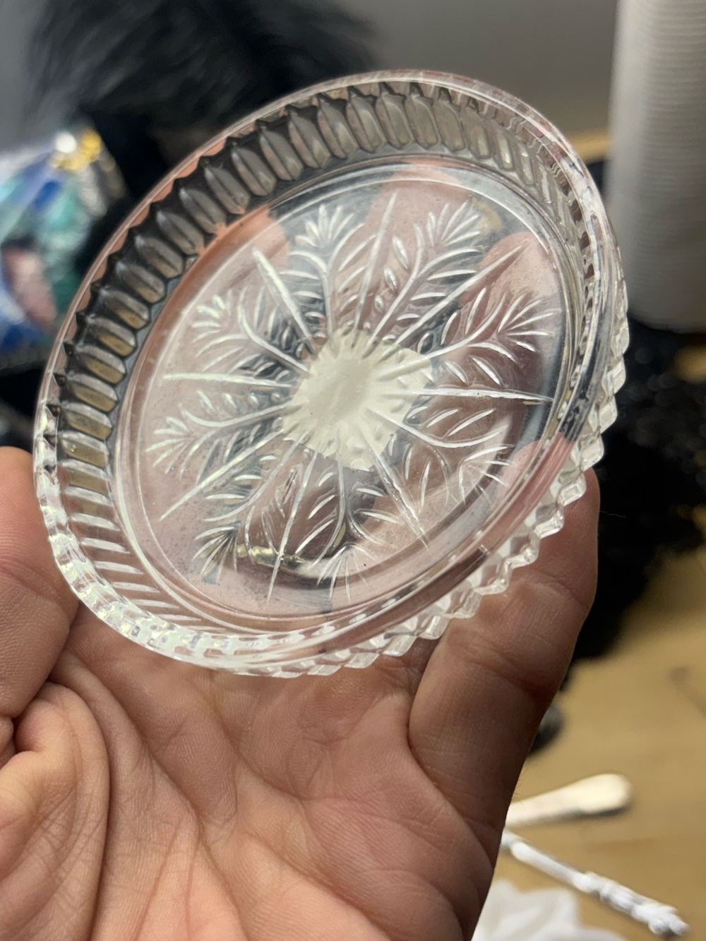 Clear Glass Decorative Trinket Dish - Clear
